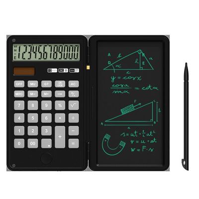 Electronic Memo Pad Calculator with Calculator 12 Digits Simple Calculator Multi-functional 6.5 Inches Digital Memo Learning Calculators