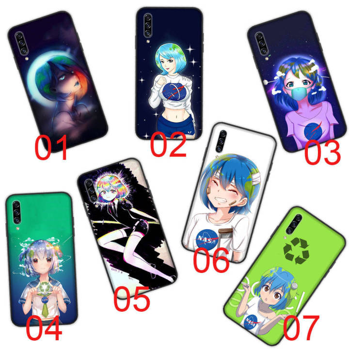 earth-chan-อ่อนนุ่ม-ซิลิโคน-เคสโทรศัพท์-หรับ-oppo-find-x3-a33-a93-a57-a77-a96-a95-a73-f9-a32-a94-a74-a91-a17-pro-lite-neo-black-ปก