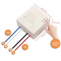 สวิตช์ขัดจังหวะไฟ1/2/3 Gang สวิตช์ผนังแบบไร้สาย RF 433Mhz รีโมทคอนโทรล86 10A 90V 250V สำหรับพัดลมหลอดไฟ LED สวิตช์ไฟ