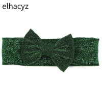 Pretty 5" Glitter Sequins Hair Bows Velvet Headband Soft Elastic Hairband Spring Kids Headwear For Children Hair Accessories