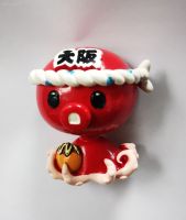 Japanese Fridge Magnet Shake Head Red Osaka Octopus Burning Doll Traditional Japanese Crafts Glue Magnetic