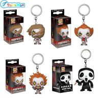 Funko Pop Pocket Keychain: Horror It - Pennywise with Balloon/Wig/Spider Legs Scream Ghost Face Movie Model Doll Toy