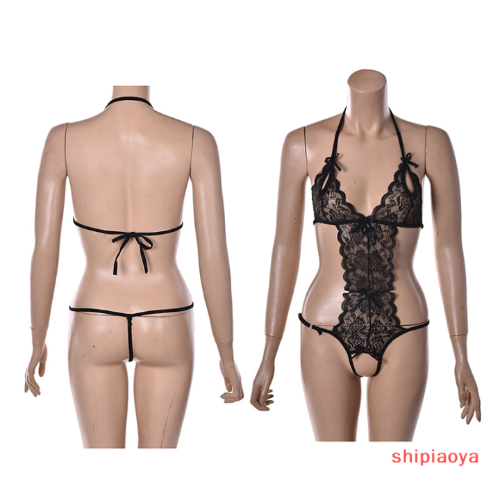 shipiaoya-1xsexy-ชุดชั้นในสตรีสำหรับกลางคืนชุดชั้นในชุดนอนเบบี้ดอลชุดลูกไม้-g-string