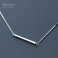 ❐☸  Modian 925 Sterling Stick Pendant Necklace for Fashion Jewelry 2020 New