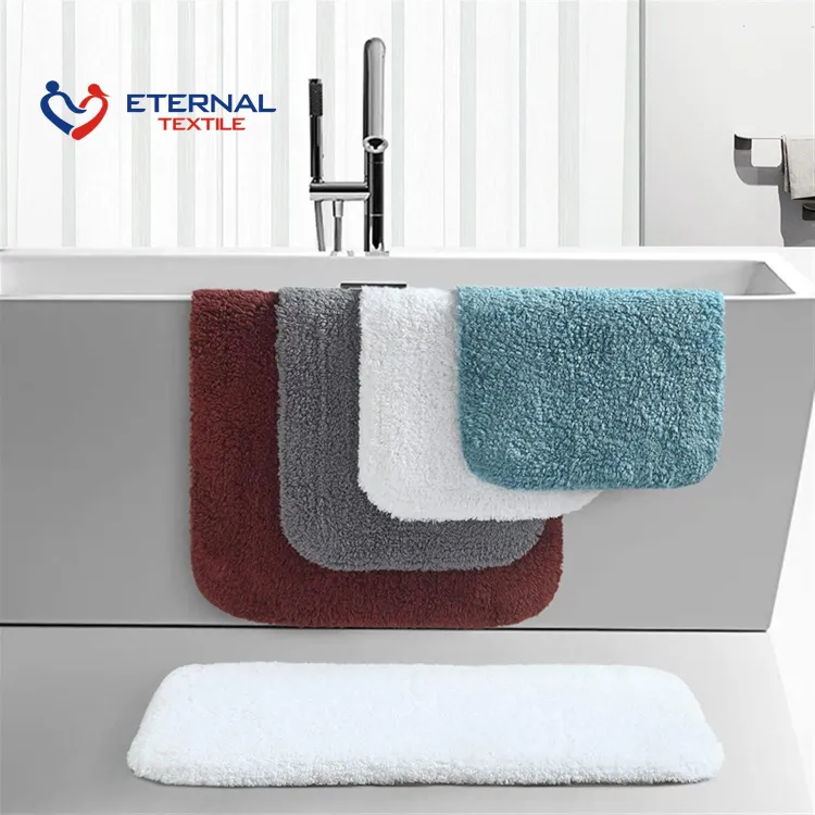 Color G 40 X 60cm Microfiber Soft Bath Mat, Non-slip Bathroom Mats  Machine-washable, Shower Water Absorbent Bath Rug Durable Floor Mats (grey)