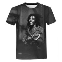 Popular Hip Hop Singer Bob Marley 3d Printed T-shirt Unisex Popular Harajuku Sweatshirt Music Rock Streetwear Plus Size Tops