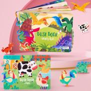 Sách Bận Rộn Montessori Cho Trẻ Em Sách Hoạt Động Yên Tĩnh Khủng Long Động