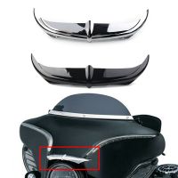 ฝาครอบตกแต่งเน้นคิ้วรถจักรยานยนต์ Kuip Abs สำหรับ Harley-Davidson Touring Flhx Electra Glide 1996-2013โครเมียม/สีดำ