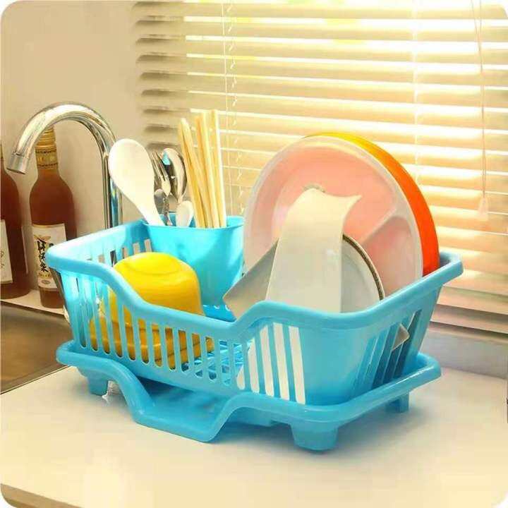 Kitchen Shelves Plastic Dish Rack Dish Storage Rack Drain Dish