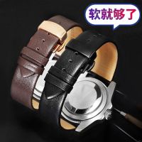 DW mens and womens genuine leather watch straps substitute Longines Yibo Tissot King Armani ck ultra-thin soft cowhide leather strap 【JYUE】