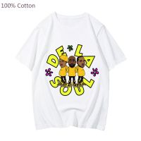 De La Soul พิมพ์กราฟิกมังงะ TShirt แฟชั่นอะนิเมะเสื้อยืดแขนสั้น 100% ผ้าฝ้ายผู้ชาย/ผู้หญิง TEE-เสื้อ Aesthetic เสื้อยืด