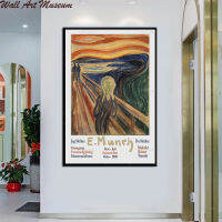 Edvard Munch De Schreeuw Tentoonstelling โปสเตอร์ผ้าใบ1990โปสเตอร์ศิลปะ Schilderij Hd Muur Modulaire Foto Home 1ชิ้นกรอบภายในหรือไร้กรอบ (การปรับแต่งมีผ้าใบวาดภาพและกรอบ)