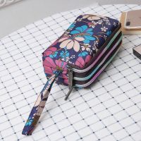 【CW】✷✥◆  Female Handbag Print Canvas Three-layer Wallet Larger Capacity Coin Purse кошелек женский