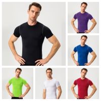 Fitness Gym T Shirt Men Quick Dry Running Shirt Compression Sport Shirt Male Gym Workout Sport Short Sleeve Summer T-shirt Men