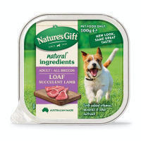 อาหารสุนัข Natures Gift Succulent Lamb อาหารสุนัข สูตรเนื้อแกะ 100 g. (24 ถาด)