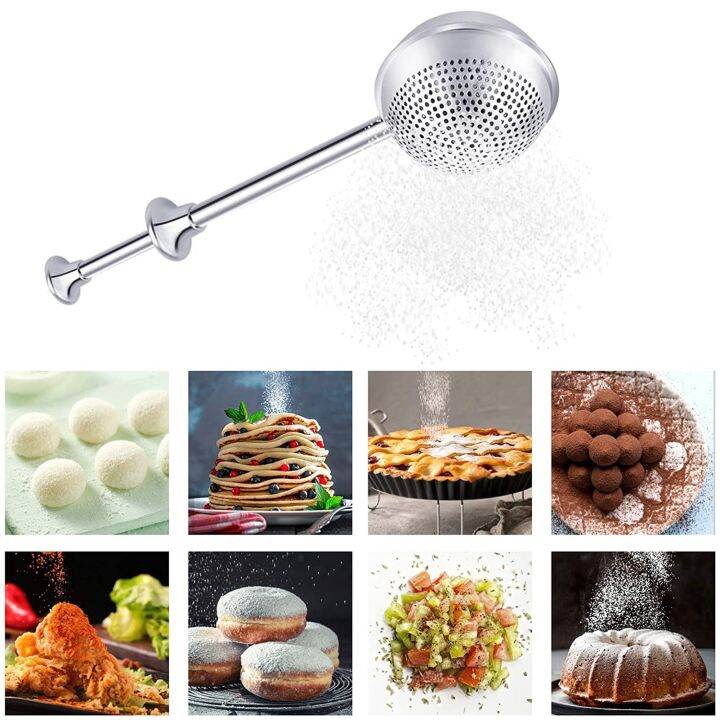 【CW】 Shaker Sifter Dusting Wand Meringue Flour Confectioners Spices