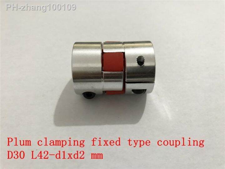 d30-l42-hole-minimum-5mm-maximum-15mm-plum-shaped-clamping-flexible-coupling-shaft-coupler-encoder-stepper-motor-1pcs