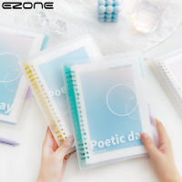 EZONE A5 Transparent Loose Leaf Notebook Removable Loose-leaf Binder Notepad Student Diary School Office Stationery Supplies