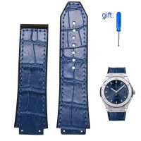 ✻❇❈ Watch Band 19mmx25mm High quality Genuine leather strap for Hublot series fashion business 22mm clasp ladies rubber sports strap