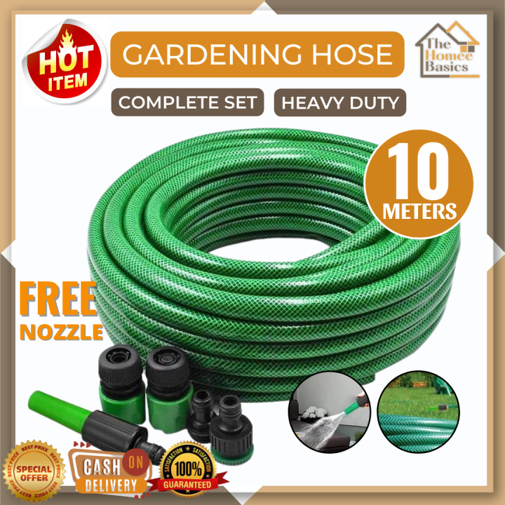 The Homee Basics 10 Meter Water Hose PVC Pressure Washer, Garden Hose