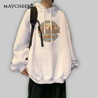 MAYCHEER แฟชั่นผู้ชายเสื้อยืดมีฮู้ดพิมพ์ลายฤดูใบไม้ร่วงใหม่เสื้อแขนยาวผู้ชายเสื้อกันหนาว