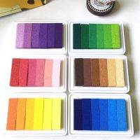 6colors 9.5x6.3CM Inkpad Craft Oil Based Diy Ink Pads for Rubber Stamps Scrapbook Wedding Decor Fingerprint Kids Art Supply