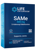 Life Extension  SAMe 400 mg / 60 Enteric-Coated Vegetarian Tablets