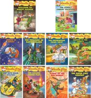 Mouse reporter 51-60 imported childrens Chapter Bridge Book Geronimo Stilton English original full-color illustrated cartoon adventure novel 7-12-year-old youth literature books primary school students explore popular science