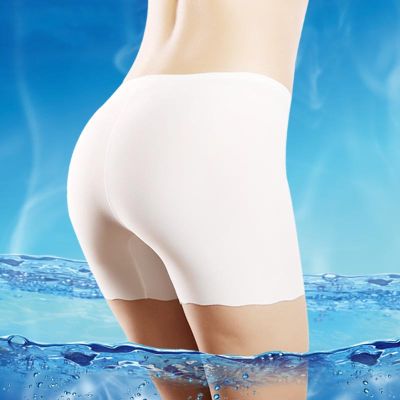 3PCS Summer Ice Silk Seamless Ladies Pants Seamless Anti-Glare Three-Point Bottoming Underwear
