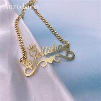 ชื่อ AurolaCo พร้อมเครื่องประดับบุคลิกหญิงสแตนเลสสำหรับเด็กผู้หญิง