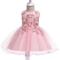 [COD] European and fluffy bowknot princess dress childrens ins girls performance foreign trade kids