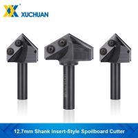 เครื่องตัดมิลลิ่ง V Slot กบไม้ 90 องศา 1/2 Shank Spoilboard Router Bit พร้อมคาร์ไบด์แทรกเครื่องมือไม้