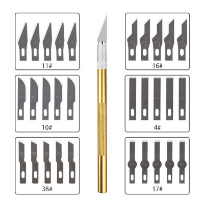 VOLEEDC โลหะ Scalpel 6เครื่องมือกระดาษไม้เครื่องตัดปากกางานฝีมือมีดเครื่องมือแกะสลักซ่อม DIY เครื่องมือแบบใช้แรงมือ