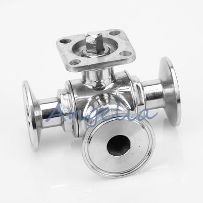 【hot】✿  3/4  304 Clamp 50.5MM Three Way T Type Sanitary With Actuator Base