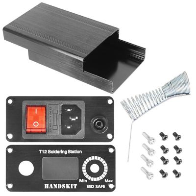 HANDSKIT T12 Soldering Iron Case Iron Shell Kit Soldering Station Aluminum Black Shell