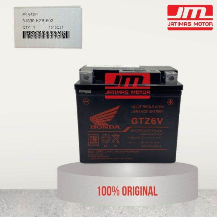 31500-KZR-602 Aki kering honda 6v beat genio scoopy vavrio 125 150 pcx
