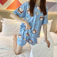 MT Loungewear สำหรับผู้หญิง,ขนาดพิเศษแขนสั้นน่ารักชุดนอนการ์ตูน