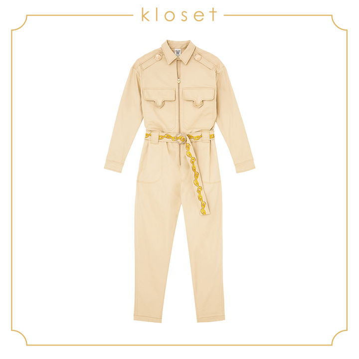 kloset-jumpsuit-with-pocket-detail-ss20-p015-จั๊มสูทแฟชั่น-จั๊มสูทขายาว-จั๊มสูท-เสื้อผ้าแฟชั่น