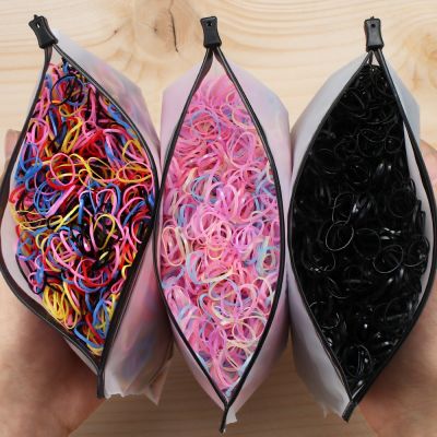 【CW】 1000/2000 Pcs/Pack Colorful Disposable Hair Bands Elastic Rubber Band Scrunchie Ponytail Holder Accessories
