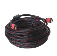 PRO ONLINE สาย HDMI TO HDMI CABLE สายยาว 10M สายถัก (Black/Red)