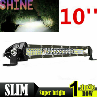 Shine Slim 10นิ้ว LED Light Bar Spot Flood Combo ทำงาน SUV Boat Offroad ขับรถ ATV 4WD