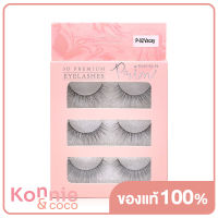 Selected by Prim 3D Premium Eyelashes 3 Pairs #P-02 Vacay ซีเล็คท์ บาย พริ้ม ขนตาปลอมสามมิติ คุณภาพสูง เส้นขนตาเรียวบาง