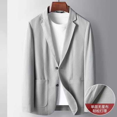 [COD] High-end mens single western spring and autumn suit casual button-down business fashion white-collar simple coat jacket