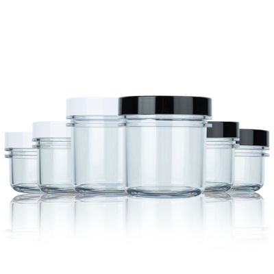 Transparent Cream Sample Round Cosmetic Container Bottle Plastic