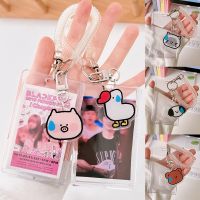 【CW】☒  Transparent Photocard Holder Credit ID Bank Card Photo Cartoon Pendant Bus Keychain