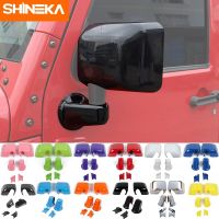 SHINEKA ABS 2/4 Pintu Kaca Spion Shell Dekorasi Penutup Trim Stiker สำหรับรถจี๊ป JK 2007-2017 Akori Seseksterior Mobil