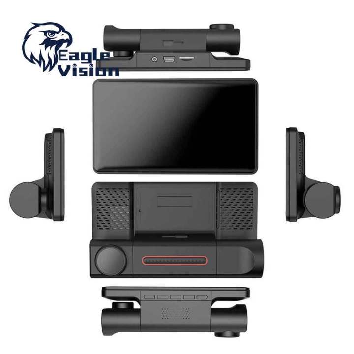 Car Dash Cam Front And Rear Inside 3 Camera Hd 1080p 170° Dvr