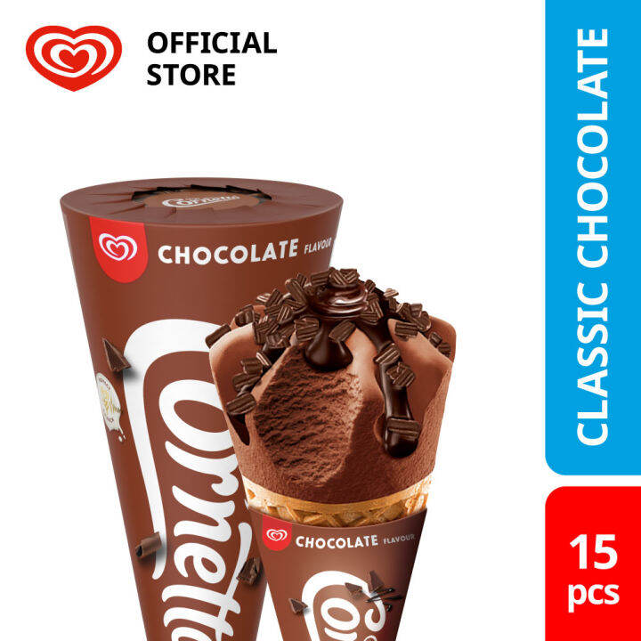 Cornetto Classic Chocolate Ice Cream 15 Pieces Lazada