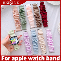 ใหม่ดอกไม้Scrunchieนาฬิกาสร้อยข้อมือสำหรับ For apple watch Ultra / Ultra 2 49มม.9 8 7 41มม.45มม.38 40 42 44มม.สายนาฬิกายอดนิยมดอกไม้พิมพ์ apple watch Band 6 5 4 3 Se