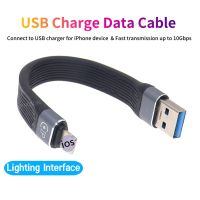 USB Charge Data Cable Lighting สำหรับ Ip-Hone XS MAX XR X 8 7 6 6S 5S Plus สายชาร์จสำหรับ iPad Mini สายชาร์จสั้น13ซม.